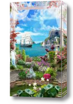 Картина корабль в бухте