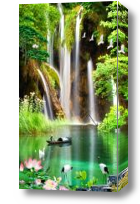 Картина горный водопад