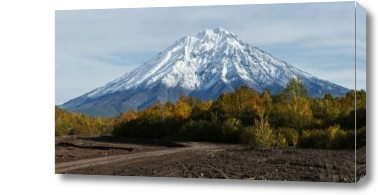 Картина панорама вулкана