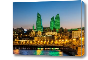 Картина ночной Баку